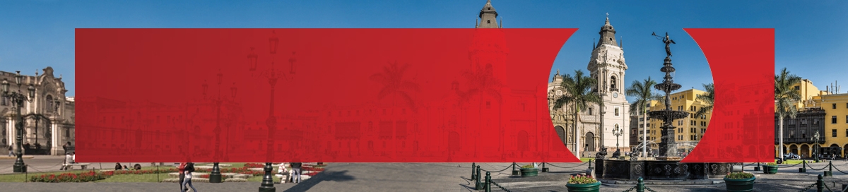 Image of the Cathedral at Plaza De Armas in Lima, Peru. 