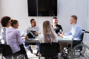 People sitting at a conference table