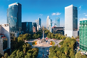 Image of the Statue of Independence in Mexico City, Mexico. 