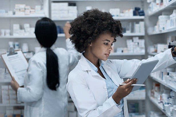 Woman working pharmacy